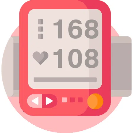 Blood pressure evaluation 168 over 108 mmHg