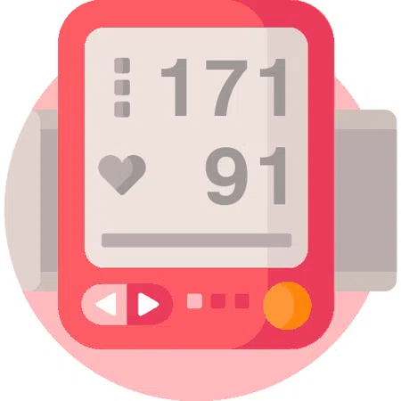 Blood pressure evaluation 171 over 91 mmHg