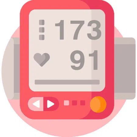 Blood pressure evaluation 173 over 91 mmHg